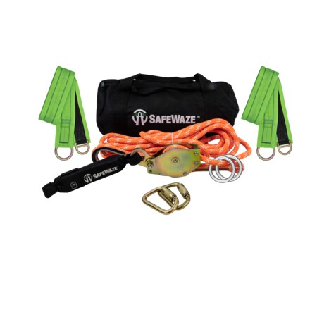 Safewaze Rope Horizontal Lifeline, 80 ft., 2 Person FS805-KM-80